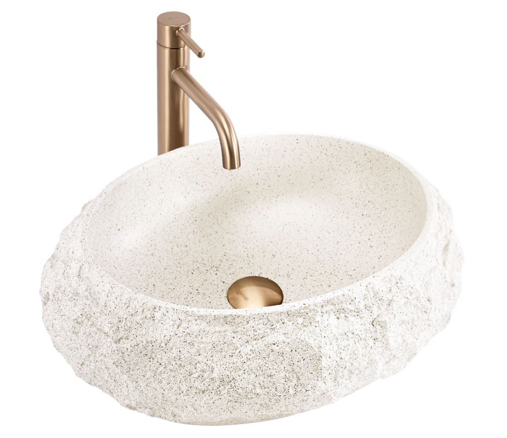 Opzetwastafel Rea Mika Ovaal Keramiek Beige