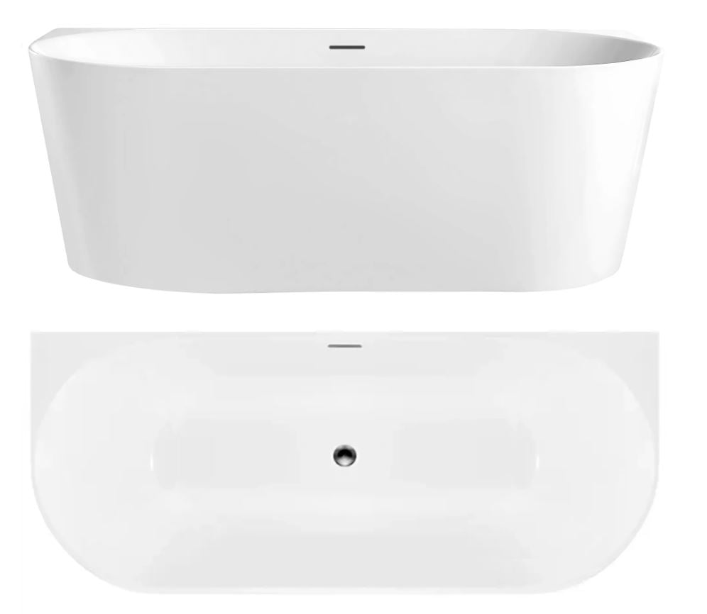 Rea Halfvrijstaand Bad Capri Slim 170 x 80 x 58 cm