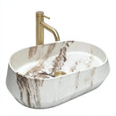 Opzetwastafel Rea Sami Gold/White