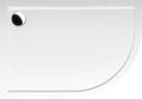 RENA L Quadrant Cast Marble Shower Tray 120x90x4cm, R550, left, White