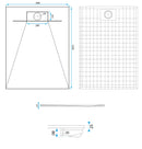 Douchebak Rea Bazalt Black 80x120 - View 9