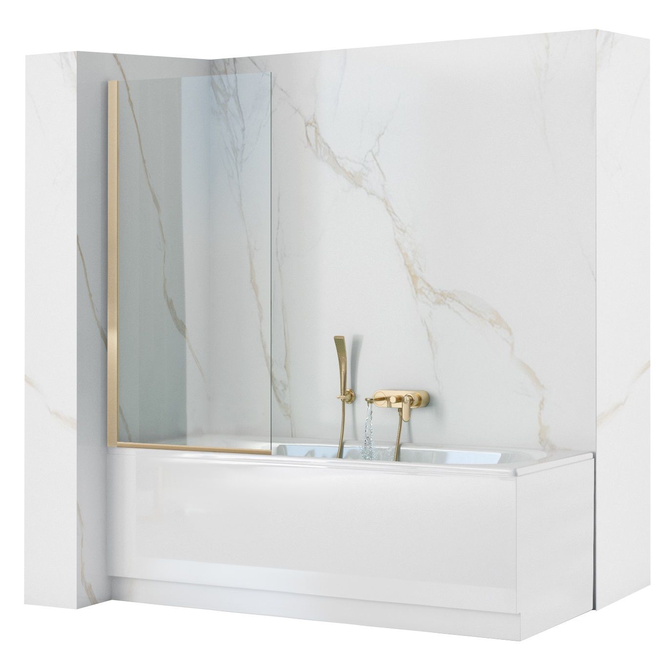 Scherm rea elegant goud 80 badkuip