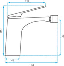 Bidetmengkraan Rea AVALON Brush Gold - View 5