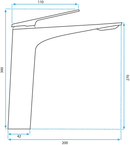 Wastafelkraan Rea Avalon Gold Brush High - View 6