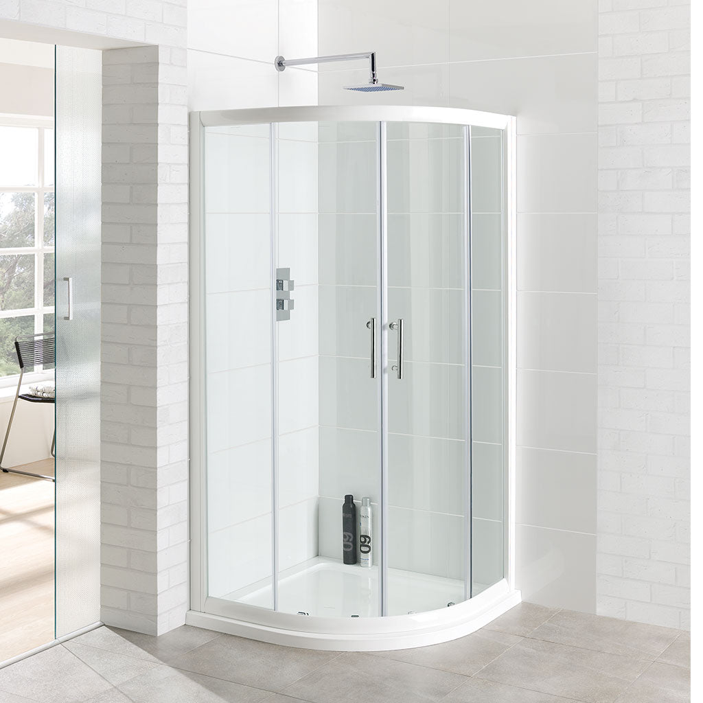 Eastbrook Vantage kwartronde douchecabine 80 x 80 x 185 cm - wit