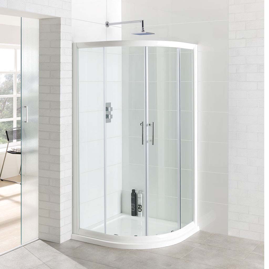 Eastbrook Vantage kwartronde douchecabine 90 x 90 x 185 cm - wit