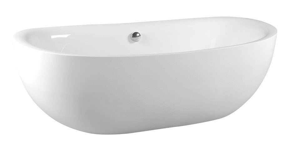 ZASU Fiberglas vrijstaand ligbad 180x81x58 wit