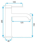 Wastafelkraan Rea Clif Titanium Low - View 6