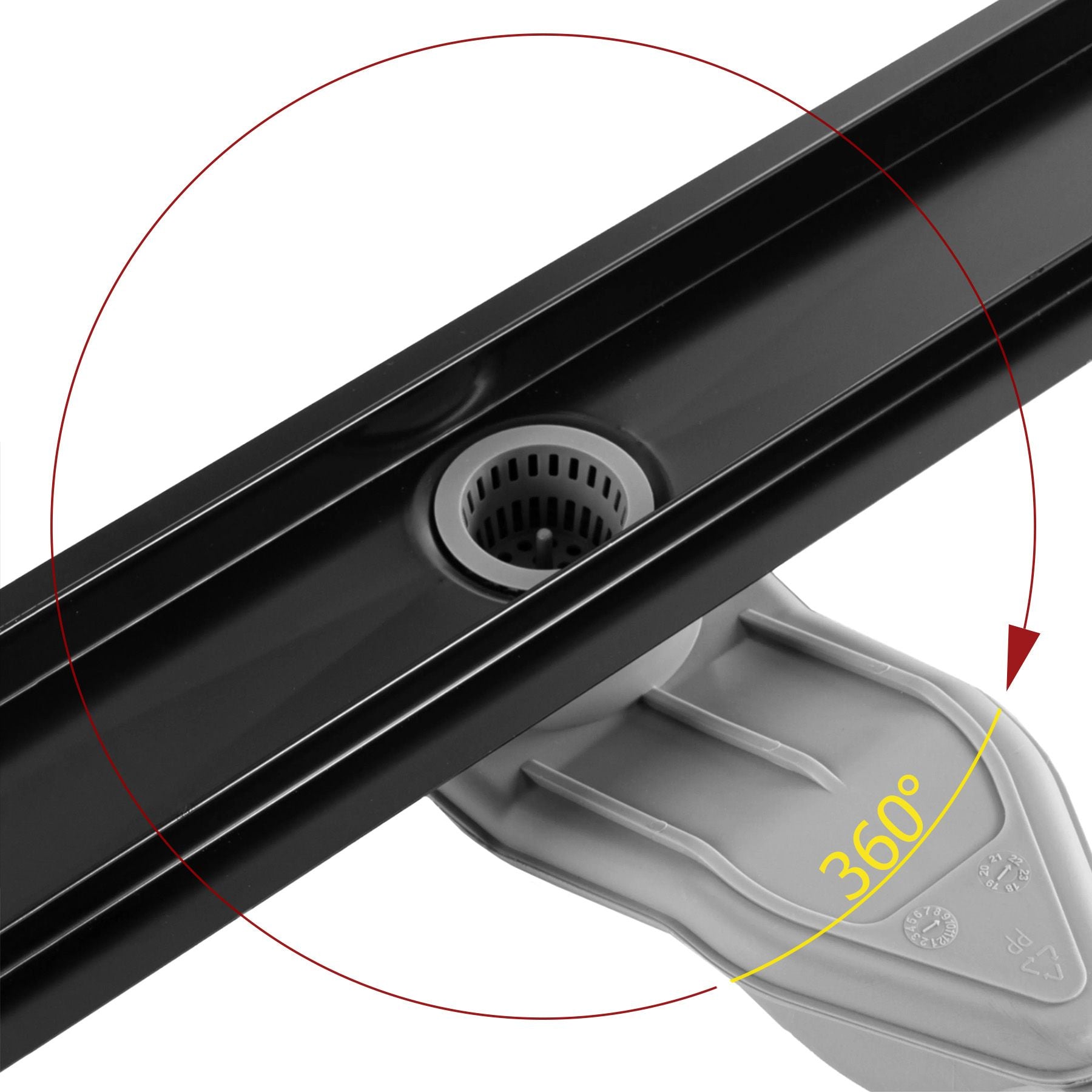 Lineaire afvoer REA Neox Superflow Black 60
