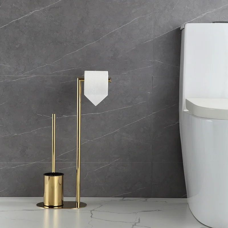 Toiletpapier en borstelhouder 332871 Gold - View 2