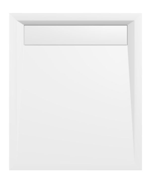 Mineraalmarmer Douchebak 100 x 80 cm Varesa Wit