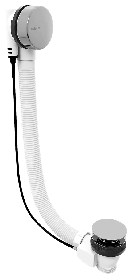 Polysan Badafvoer 800mm Met Draaiknop Chroom Plug 72mm