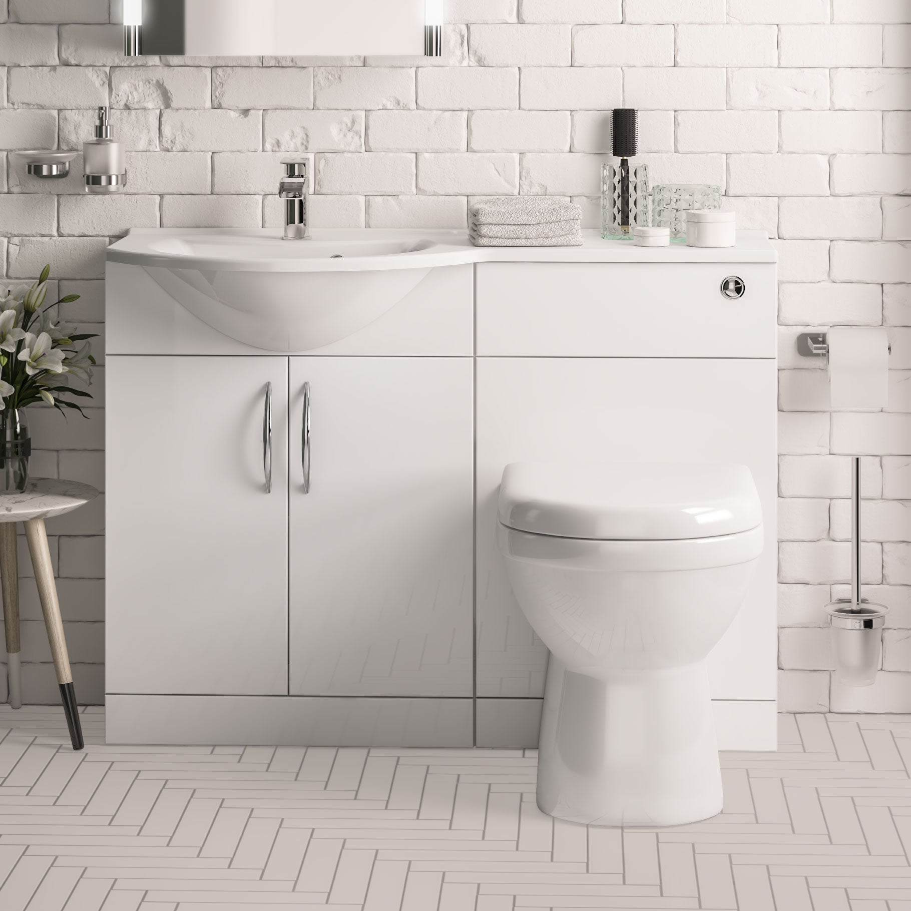 Eastbrook Lyegrove Staand Badmeubel 60x46 Cm Slimline Wit
