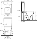 TYANA SHORT Duoblok verkort staand toilet