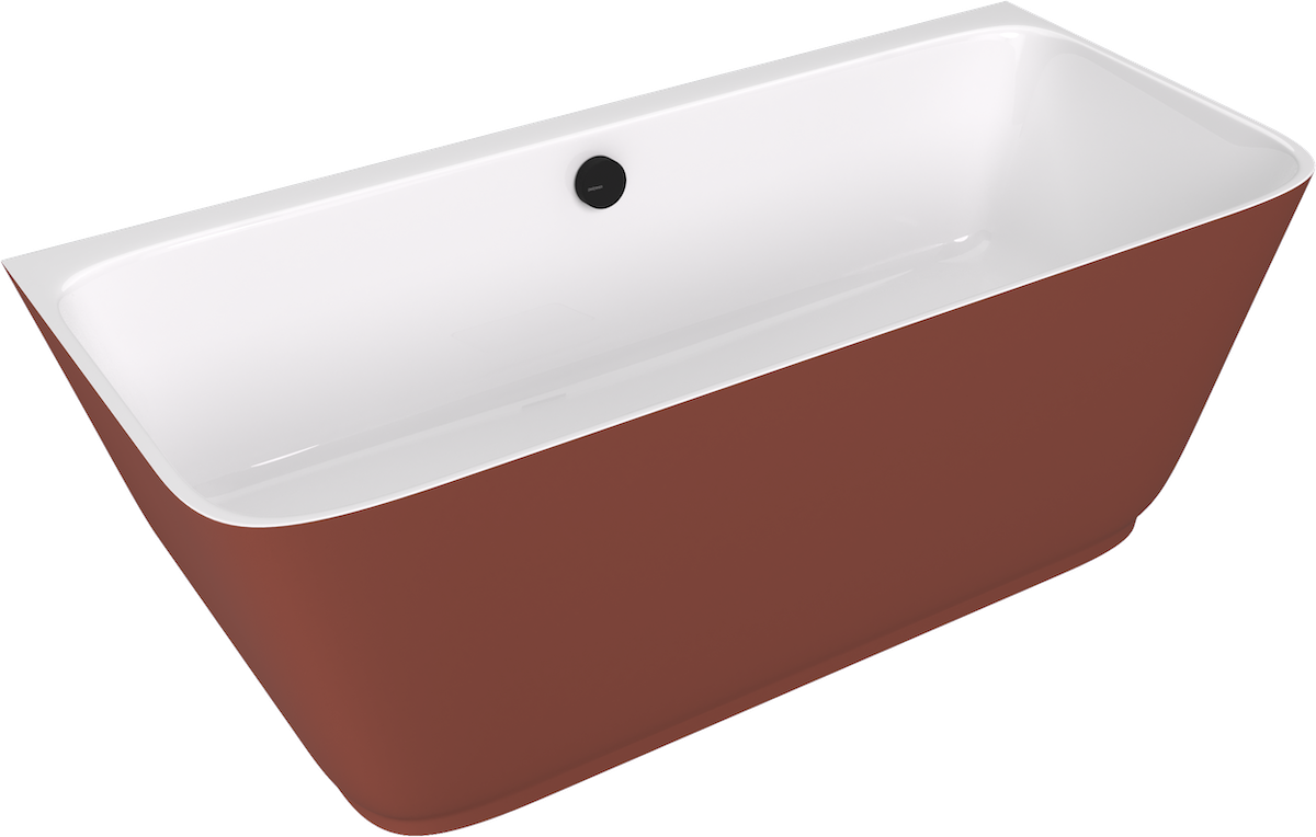 Skylla Back To Wall Bad Cast Marble 169 x 75 x 60 cm Wit Bruin