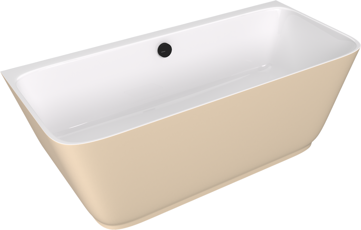Skylla Back To Wall Bad Cast Marble 169 x 75 x 60 cm Wit Beige