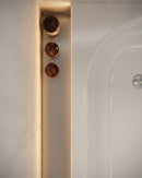 Nix RVS Inbouwnis Met LED Voor Bad Inbouw 173 Cm Met Afvoer