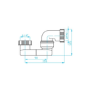 Bad sifon 6/4" draaibaar