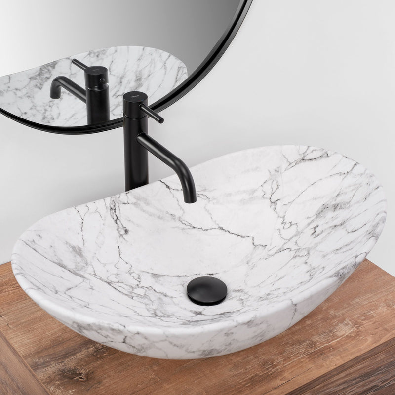 Opzetwastafel Rea Royal 60 Statuario Marble Matt - View 2