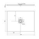Flexia zaagbare douchebak Cast Marble 120×90 cm Rechthoek Wit