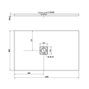 Flexia zaagbare douchebak Cast Marble 130×80 cm Rechthoek Antraciet