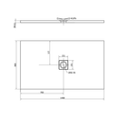 Flexia zaagbare douchebak Cast Marble 140×80 cm Rechthoek Wit