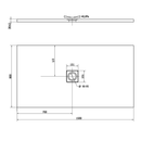 Flexia zaagbare douchebak Cast Marble 150×80 cm Rechthoek Beige