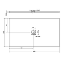 Flexia zaagbare douchebak Cast Marble 180×100 cm Rechthoek Wit