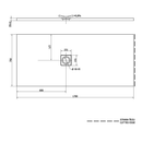 Flexia zaagbare douchebak Cast Marble 170×75 cm Rechthoek Wit