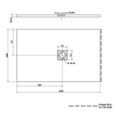 Flexia zaagbare douchebak Cast Marble 160×100 cm Rechthoek Wit