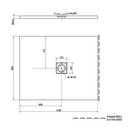 Flexia zaagbare douchebak Cast Marble 110×90 cm Rechthoek Wit