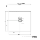 Flexia zaagbare douchebak Cast Marble 100×90 cm Rechthoek Bruin