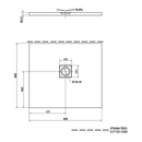 Flexia zaagbare douchebak Cast Marble 90×80 cm Rechthoek Wit