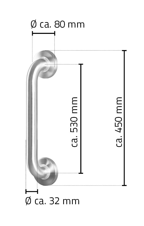 Ridder A00130051 Badgreep 30 Cm Mat (Rvs)