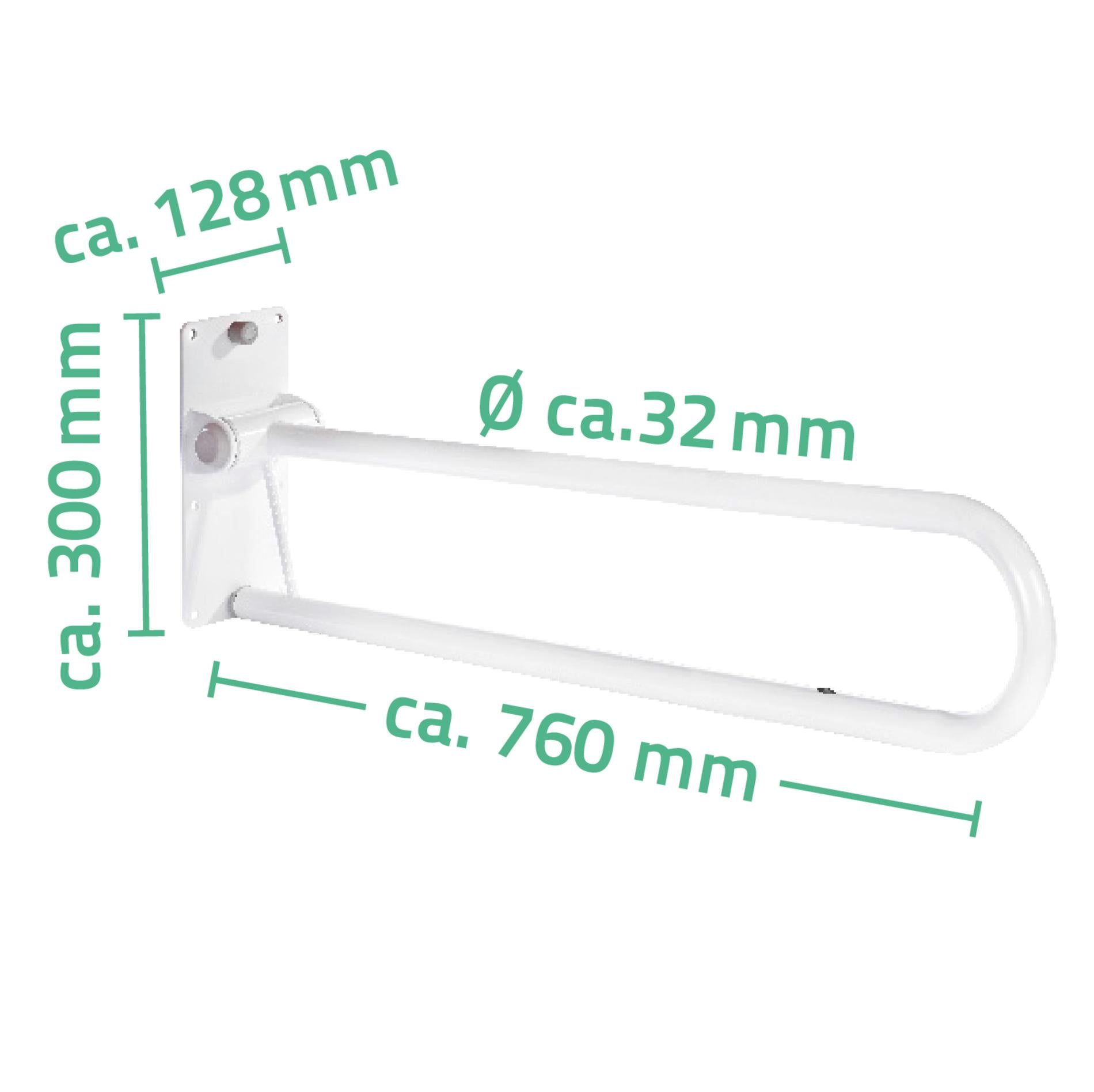 Ridder A0130201 Opklapbare Beugel Wit Lang