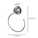 Z12050000 Handdoekring 153 X 205 X 32 Mm, Rvs/Kunststof - maattekening