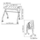 Ridder Sam badkamerkruk verstelbaar wit - maattekening