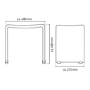 Ridder Trendy badkamerkruk transparant - maattekening