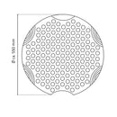 Ridder Tecnoplus antislip mat douche rond 55 cm wit - maattekening