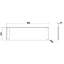 Polysan Universal Bath Seat 80x25cm Zwart maattekening