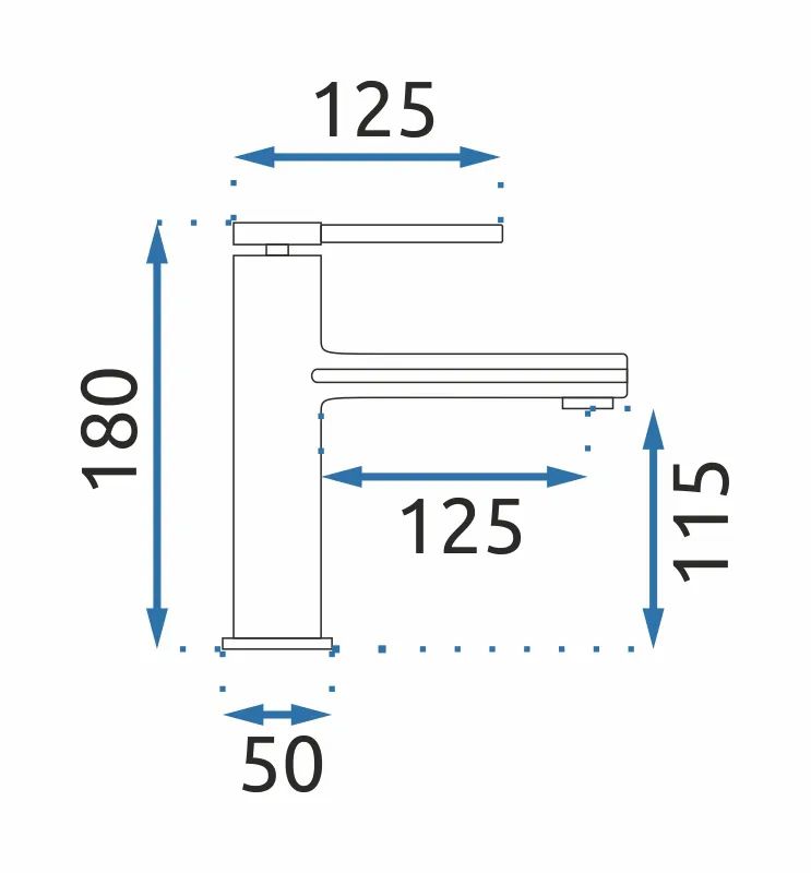 Wastafelkraan Rea Oval Chrom Low - View 6