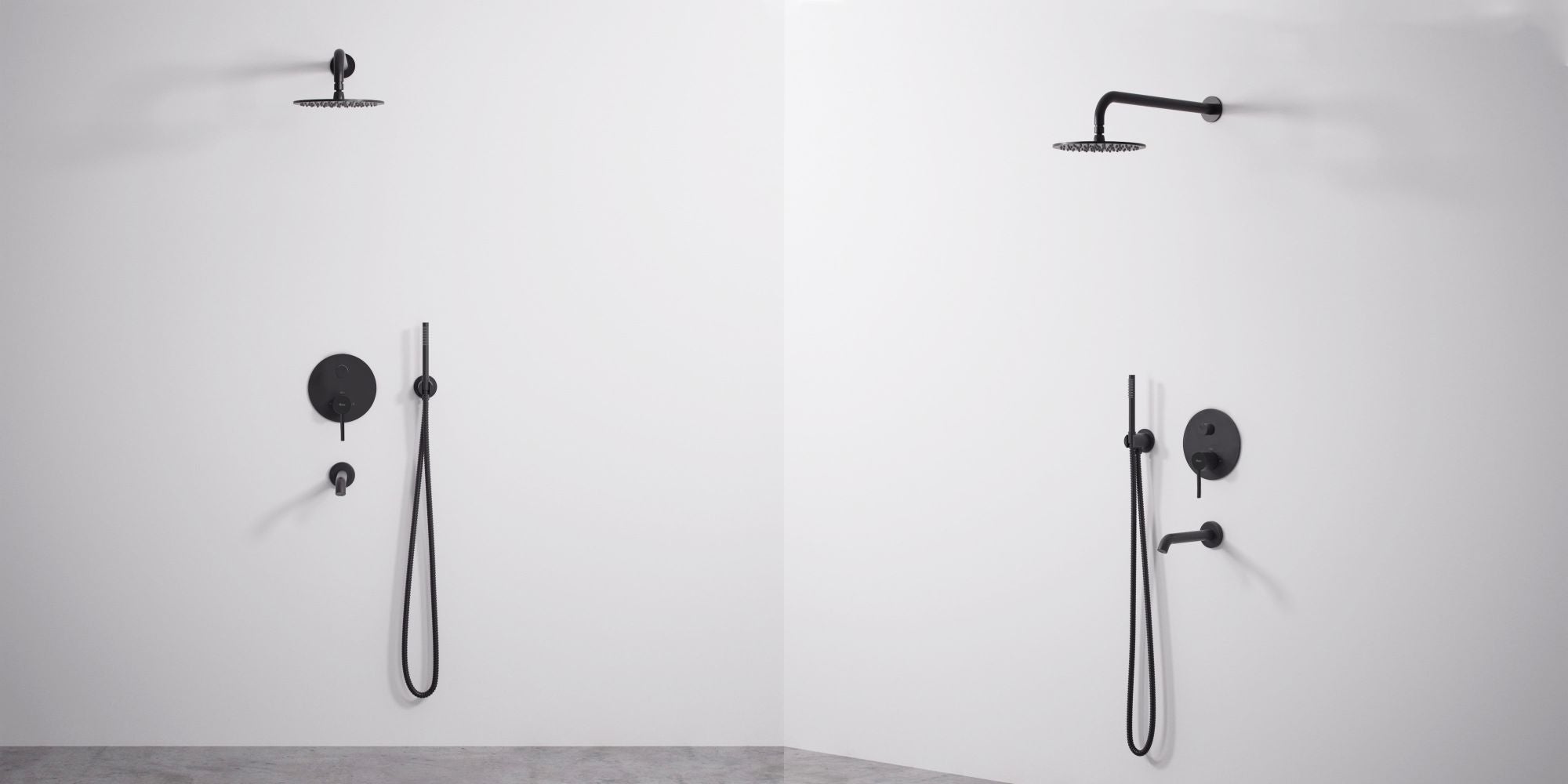 Rea Lungo inbouw doucheset Mat Zwart detailfoto