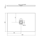 Flexia zaagbare douchebak Cast Marble 120×80 cm Rechthoek Wit