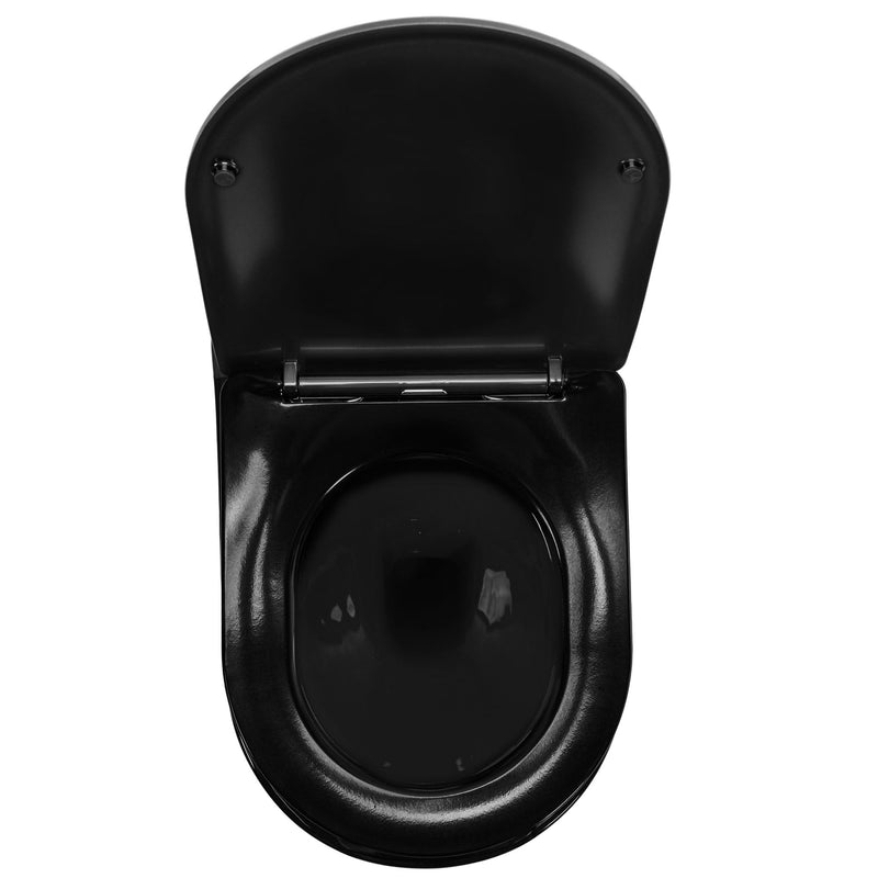 Hangende toilet Rea Carlo Mini Flat Gold Black - View 4