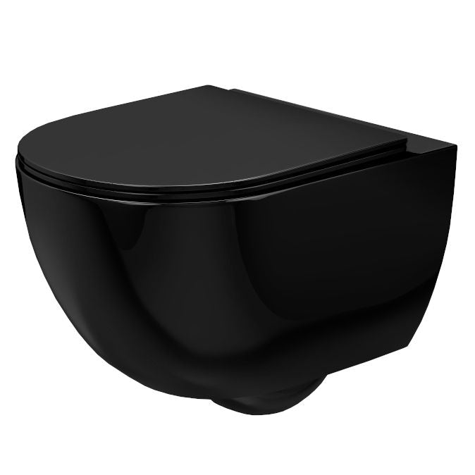 Hangende toilet Rea Carlo Mini Flat Black Shiny