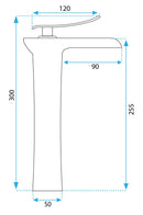 Wastafelkraan Rea Laguna Antique Gold Brush High - View 7
