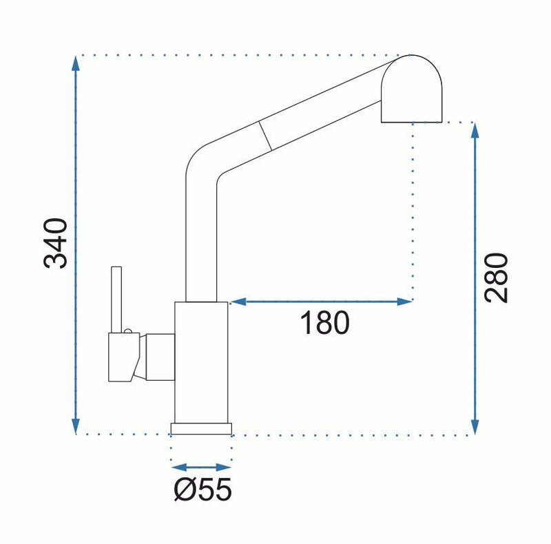 Keukenkraan REA Troy Brush Steel - View 9