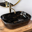 Opzetwastafel Rea Belinda Black Marble Shiny - View 3