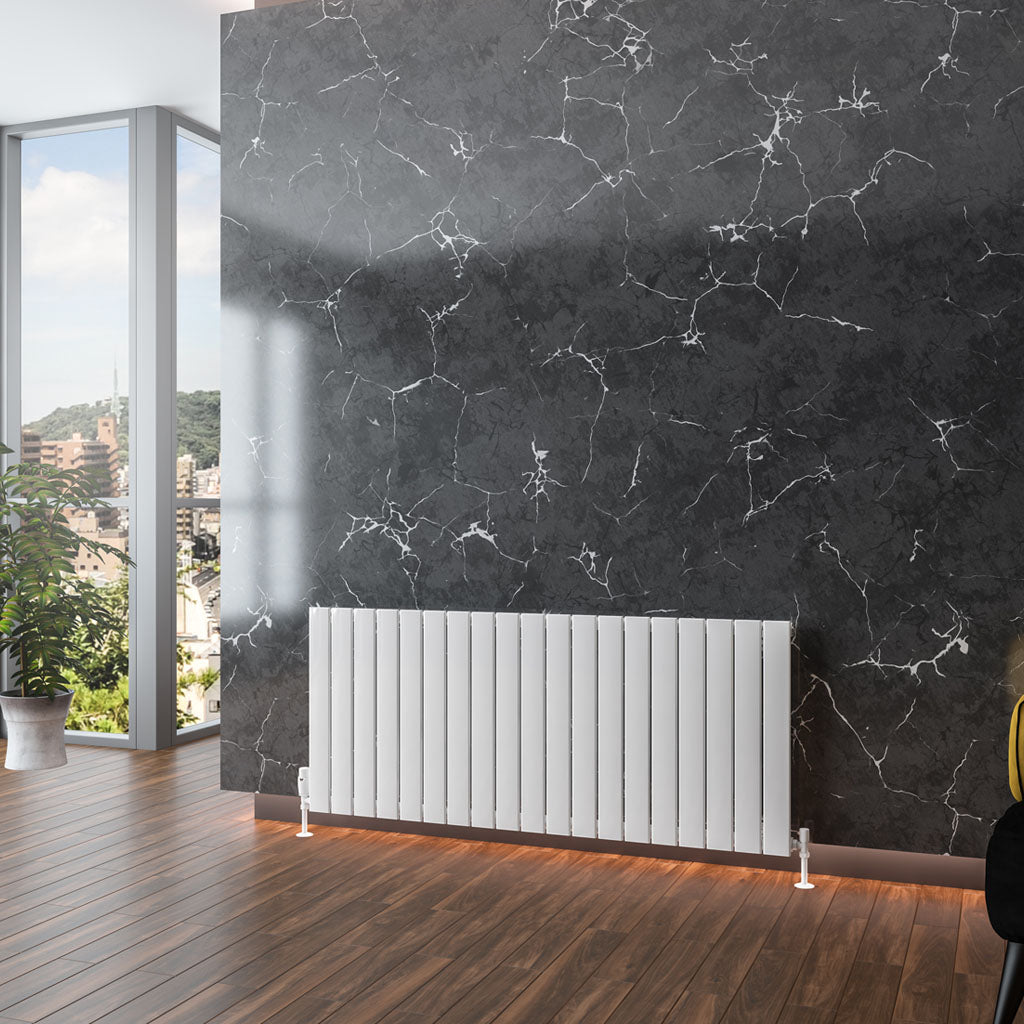Eastbrook Addington Aluminium Radiator 600 x 1402 mm Type 10 - Glans Wit