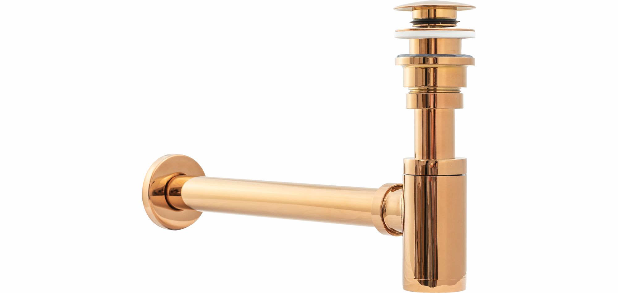 Rea Universele Wastafelsifon Click-Clack Rose Gold